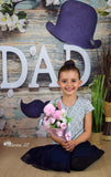 Father's Day Backdrops Wood Backdrops Flowers Background G-338