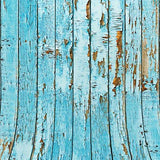 Blue Peeling Wood Wall Photography Backdrops