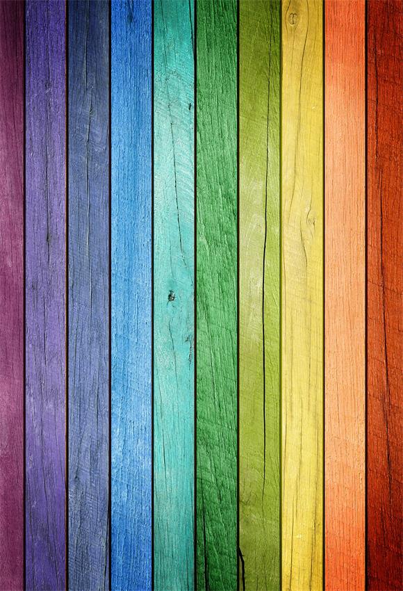 Rainbow Wood Backdrop for Party Photography G-411 – Dbackdrop