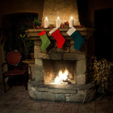 Christmas Backdrops Stove Background Socks Backdrop G-446