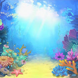 Under The Sea  Coral Ocean Baby Photo Backdrop G-498