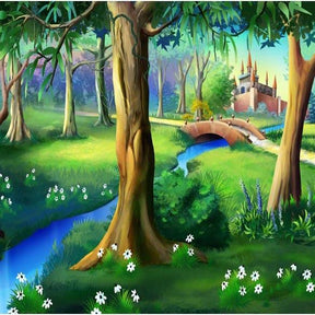 Cartoon Forest Castle Photo Studio Backdrops G-583 – Dbackdrop