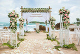 Wedding Backdrops Beach Backdrop Flowers Background G-587