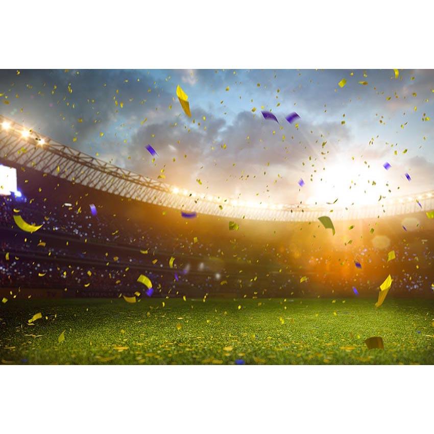 Stadium Confetti  Green Lawn Champion Photo Backdrop G-679