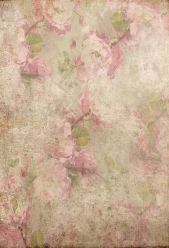 Abstract Vintage Flowers Photo Studio Backdrop GC-166