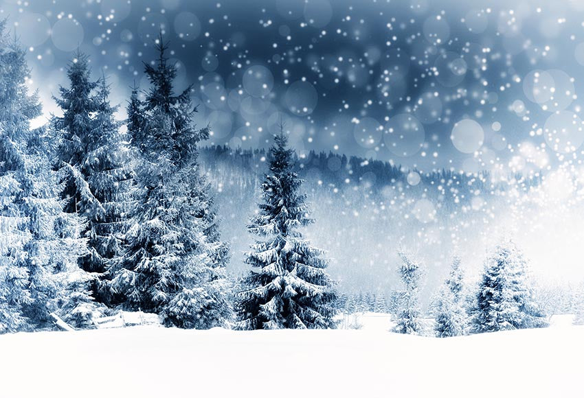 Snow Fir Forest Backdrops for Christmas GX-1075 