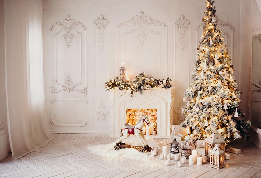 Christmas Interior Decoration White Backdrop For Photography Gx-1083 