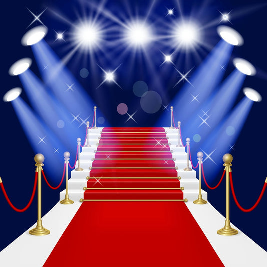 Stage Curtain Red Carpet Photography Backdrop SH-1019