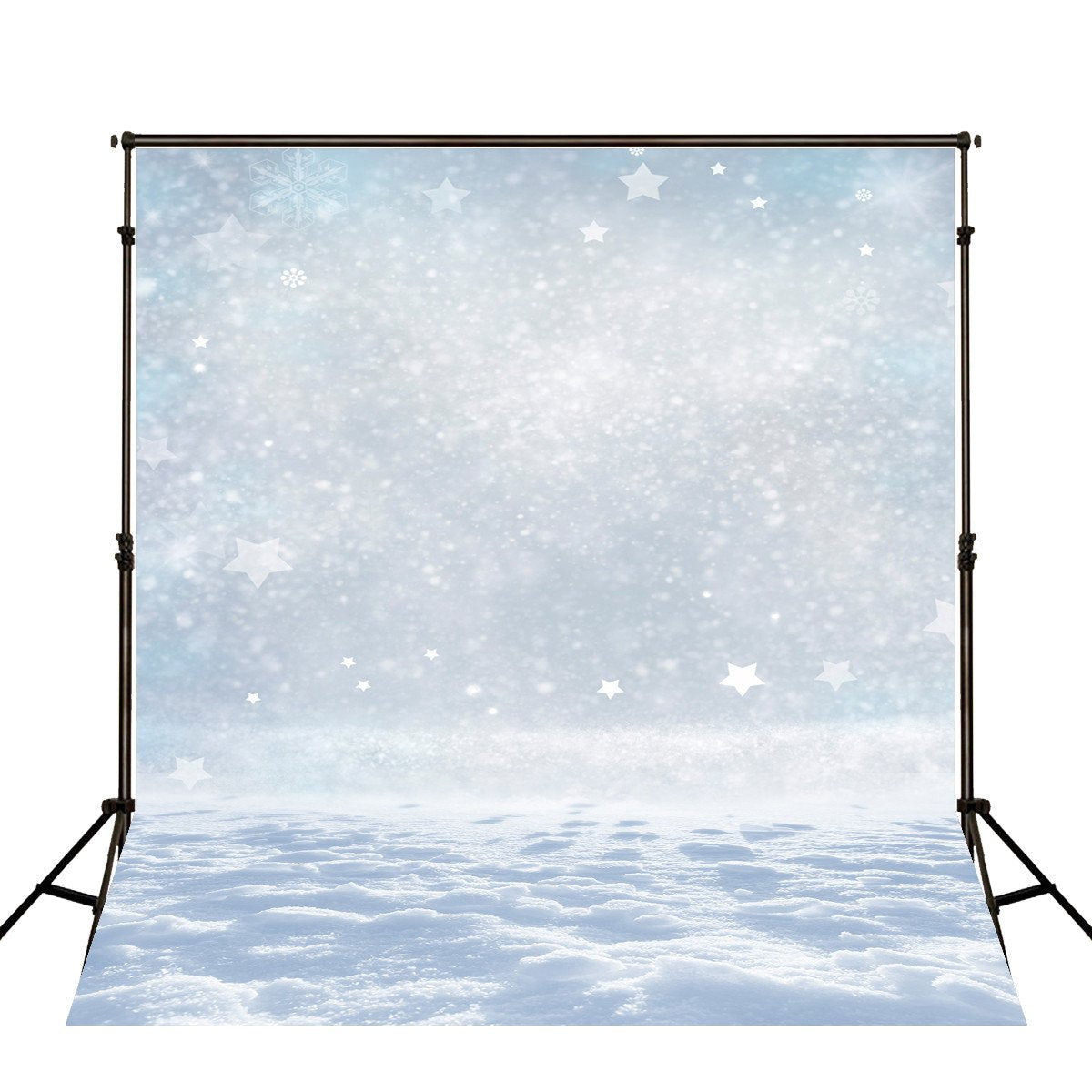 Season Background Winter Backdrop Snowflake Backdrop White Star J02730