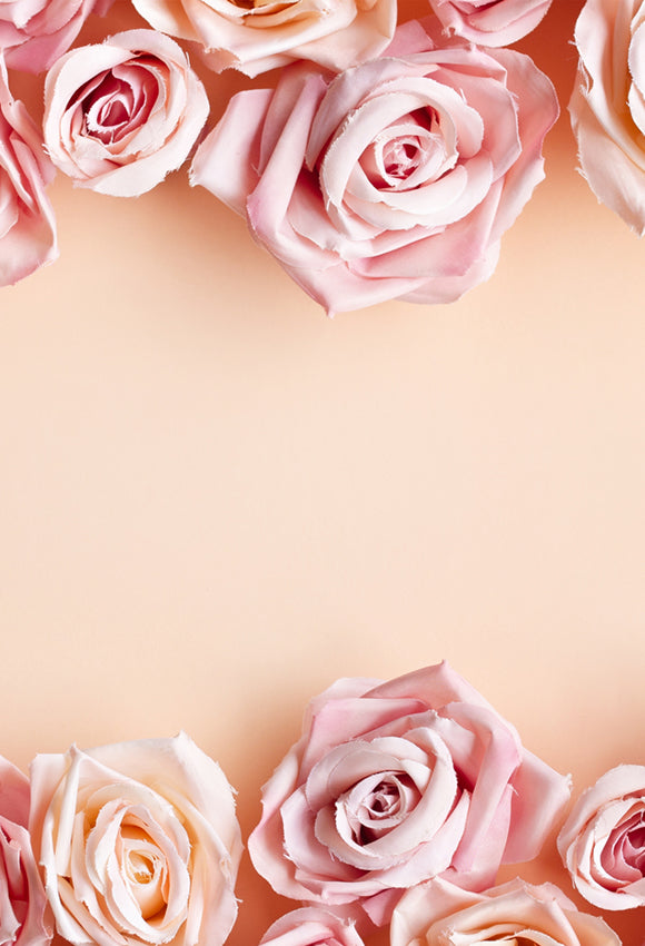 Valentine's Day Flowers Brown Photography Backdrop J03229