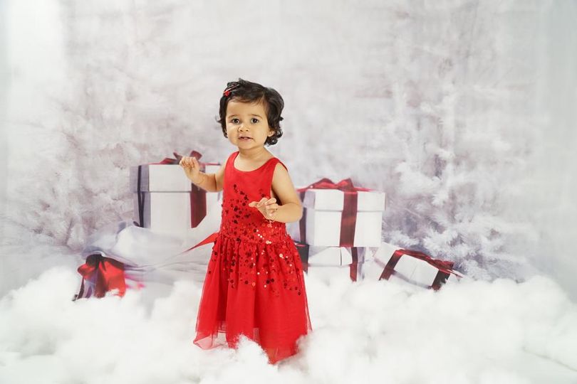 Christmas Tree  Snow  Gifts Photography Background KAT-38