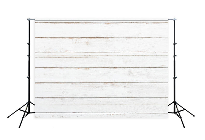 White Vintage Wooden Wall Photography Backdrop LM-H00170