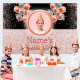 Rose Gold Shining Custom Birthday Party Backdrop M-01