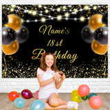 Custom 18st Birthday Backdrop Party Decor Banner M-08