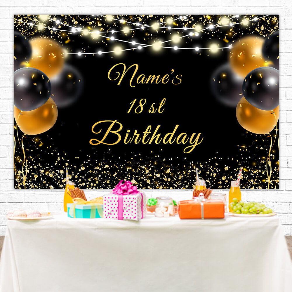 Custom 18st Birthday Backdrop Party Decor Banner M-08