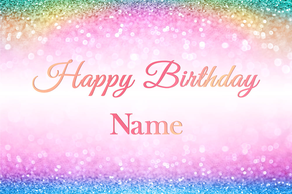 Colorful Bokeh Custom Birthday Backdrop Banner