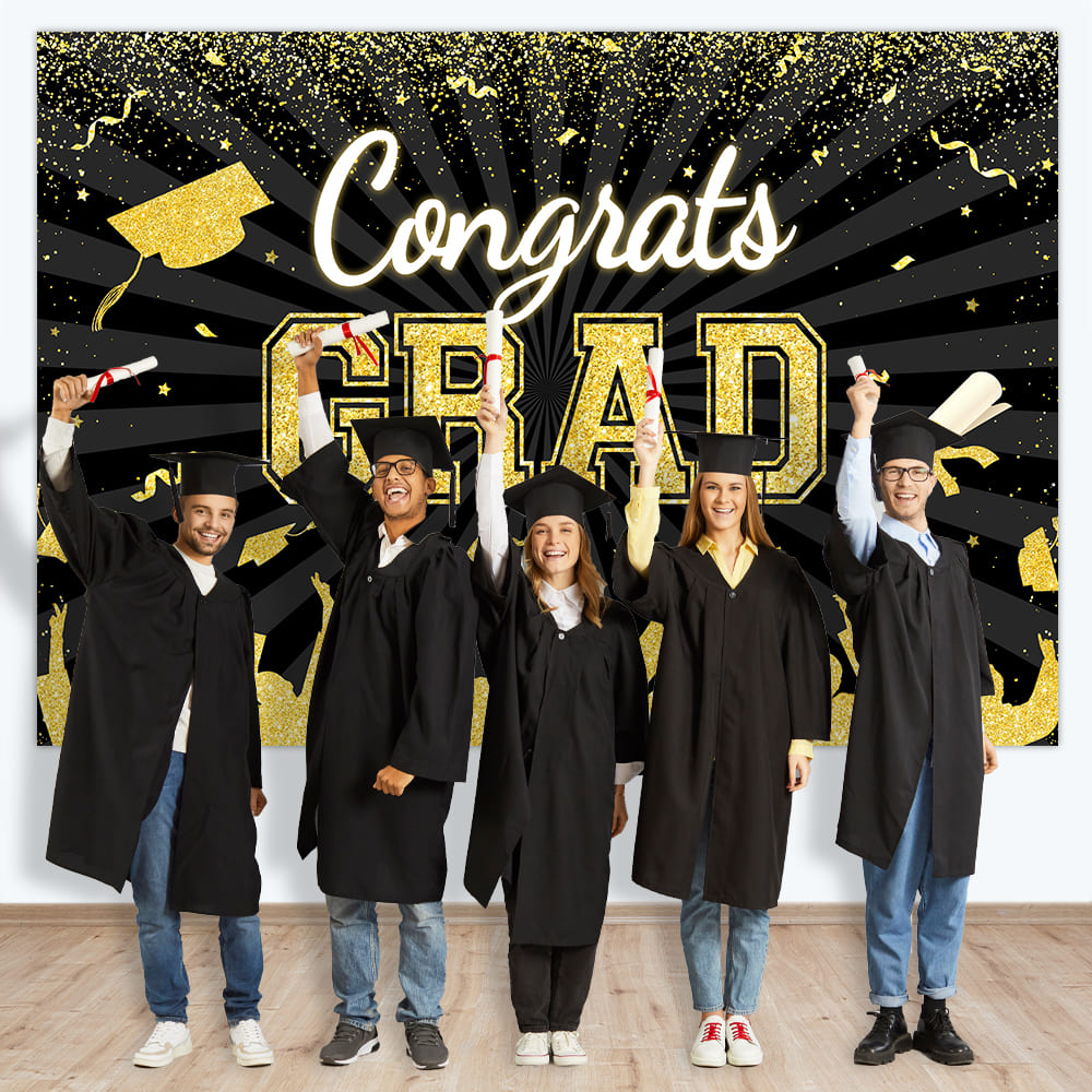 Congrats Graduation Party Decor Custom Backdrop M-15