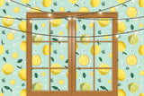 Lemon Window Summer Photography Backdrop 