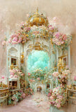 Oil Painting Palace Flower Photography Backdrop