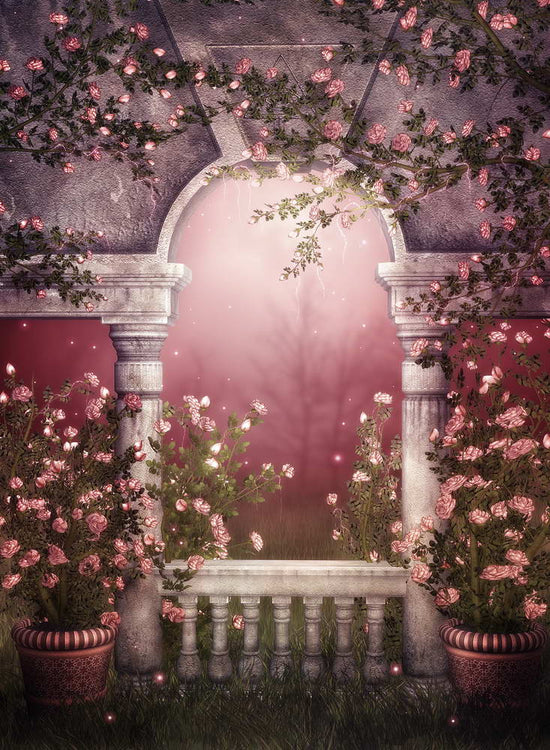Flower Arch Green Vine Fantasy Photography Backdrop MR-2236 – Dbackdrop