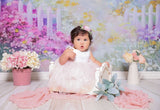 Beautiful Watercolor Painting Colorful Flowers Garden Backdrop for Photo Studio NB-090