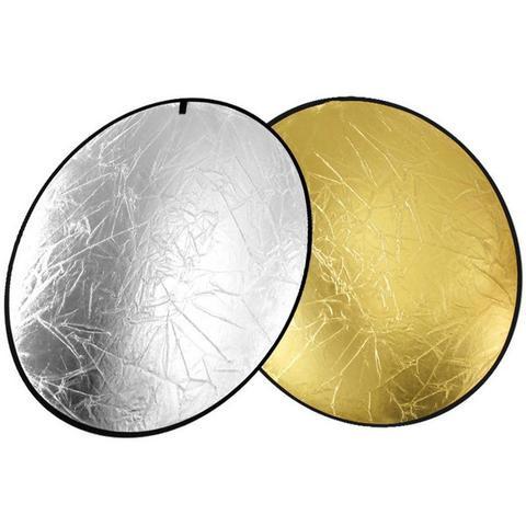 Light Reflector 2-in-1 Gold Sliver 43 Inch/110cm  Round Collapsible Multi Disc with Carrying Case for Studio