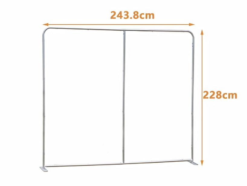 Square Tension Backdrop Stand Aluminum Frame 8x7.5ft