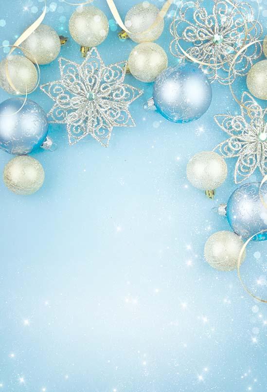 Blue Christmas Backdrops for Photo Shoot  S-3179