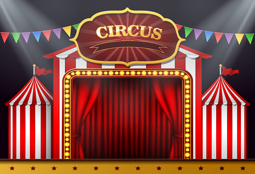 Circus Red Tent Carnival Photography Backdrop