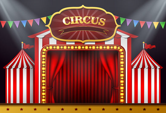 Circus Red Tent Carnival Photography Backdrop SH-1011 – Dbackdrop