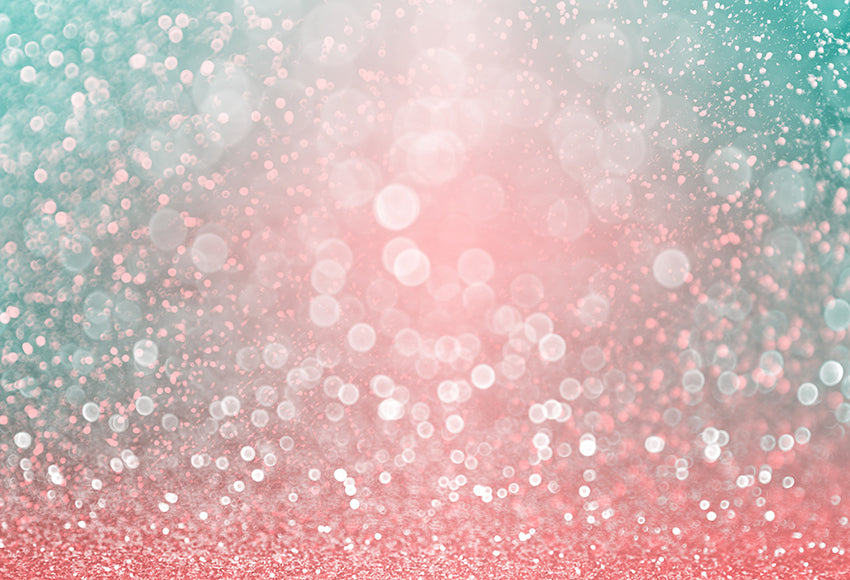 Glitter Pink Green Bokeh Photography Backdrop