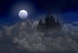 Ghost Castle  Halloween Night Sky Backdrop for Photography