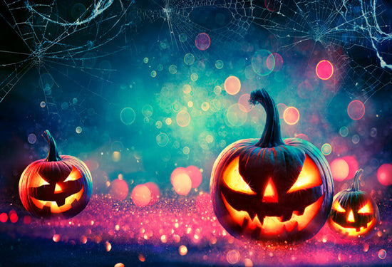 Glowing Halloween Pumpkin Decoration Backdrop SH-1086 – Dbackdrop