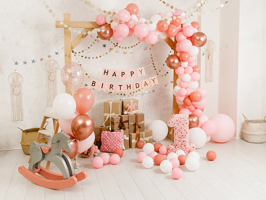 Happy 1st Birthday Backdrop for Party Decoration LV-964 – Dbackdrop