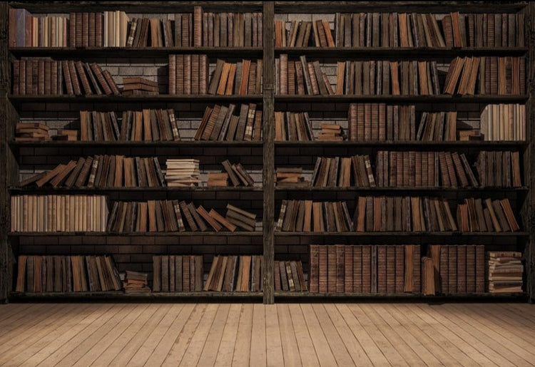 Vintage Books Library Bookshelves Photography Backdrop SH-796 – Dbackdrop