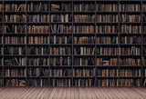 Back to School Library Bookshelves Backdrop for Photography