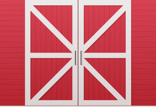 Red Barn Door Photography Backdrop