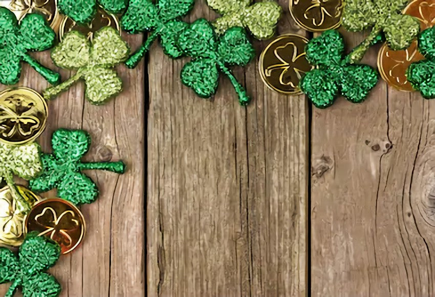 St. Patrick's Day Wood Photo Studio Backdrop SH160