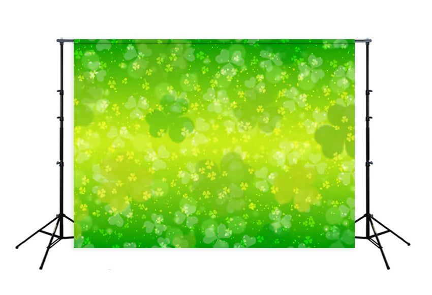 St. Patrick's Day Green Clover Leaf Photo Backdrop SH197