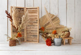 Rustic Wood Door Backdrop for Photography 