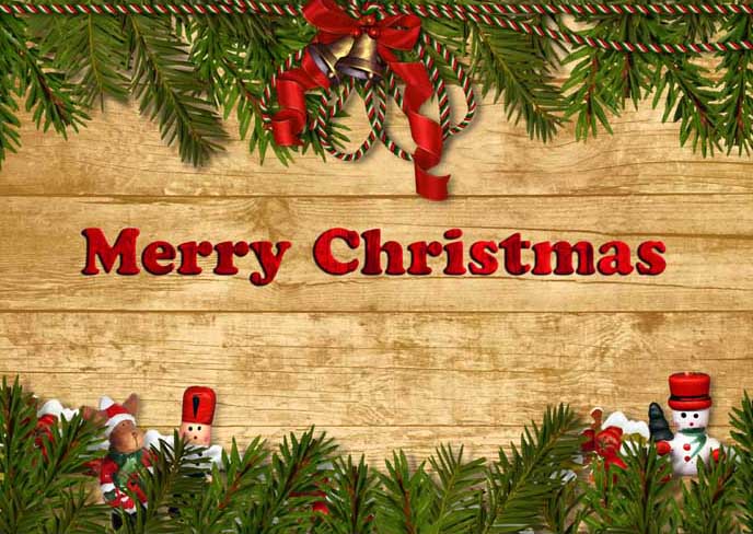 Merry Christmas Bell Pine Backdrop for Photo Shoot ST-463 – Dbackdrop