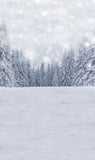 Winter Backrop Snow Xmas Tree Photo Booth Background ST-482