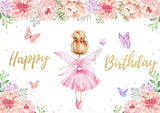 Little Angel Butterfly Custom Birthday Backdrop TKH1538