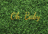 Baby Welcome Green Leaves Wall Custom Backdrop TKH1548