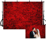 Red Rose Photo Background for Valentine's Day Decorations VAT-42