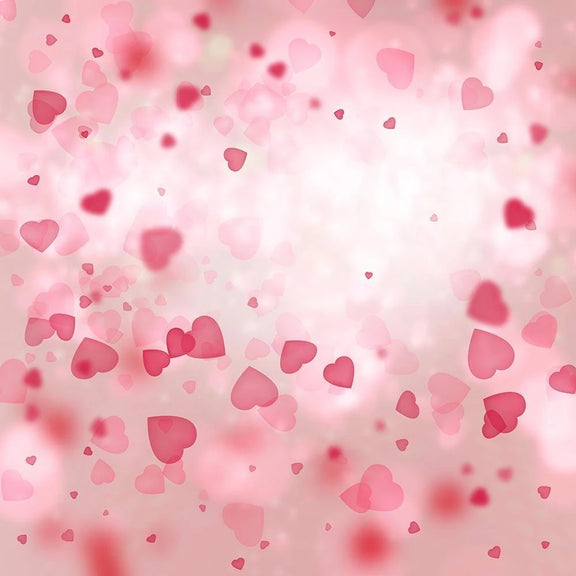 Bokeh Red Hearts Background Valentine's Backdrop VAT-9 – Dbackdrop