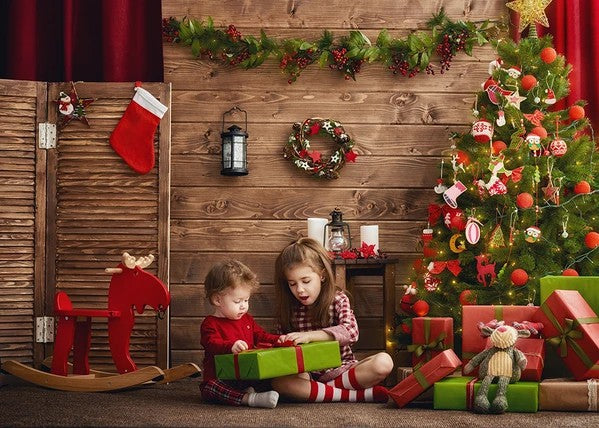 Merry Christmas Gift Socks Photo Booth Props DBD-19213 – Dbackdrop