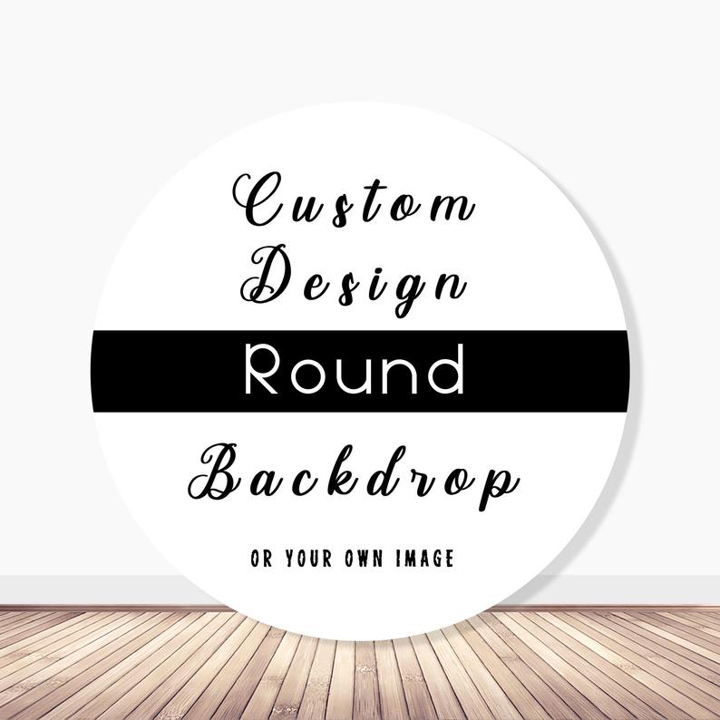 Custom Round Repeating Logo Photography Banner