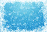 Bokeh Snowflake  Winter Blue Photo Booth Backdrop LV-1033