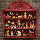 Merry Christmas Santa Claus Workshop Backdrop for Photo J02600-E-1